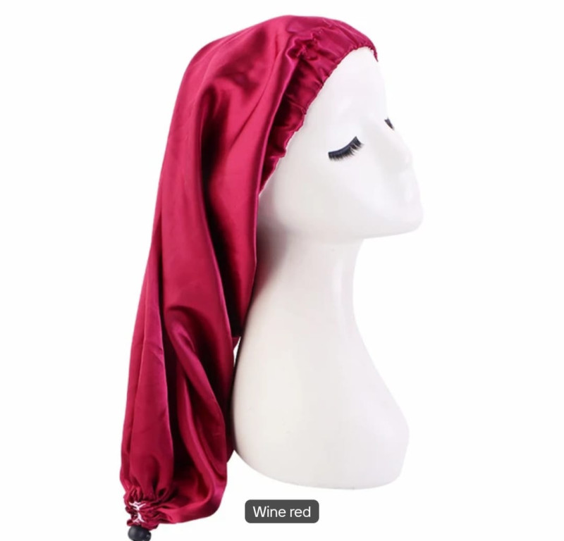 Wine Red Long Bonnet.